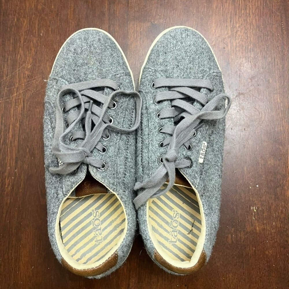Taos Starburst Womens 9 Gray Sneakers Shoes Wool Low Top Casual Comfort Lace Up